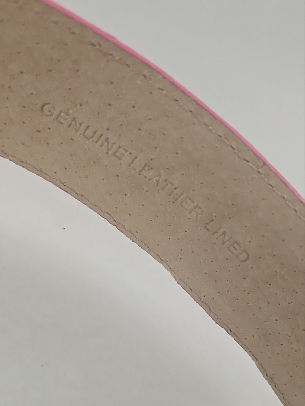 Pink Patent Leather Belt with Enamel Rhinestone Floral Buckle Small - Picture 3 of 7